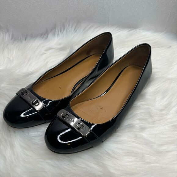 Coach Oswald Patent Leather Ballerina Flats Black 8.5 - Picture 1 of 8